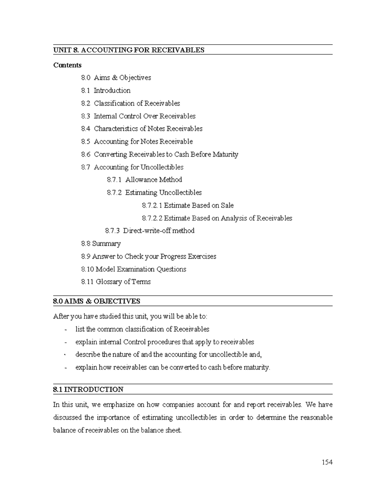 Final chapter 8 - Principle 1: accounting handouts - UNIT 8. ACCOUNTING ...