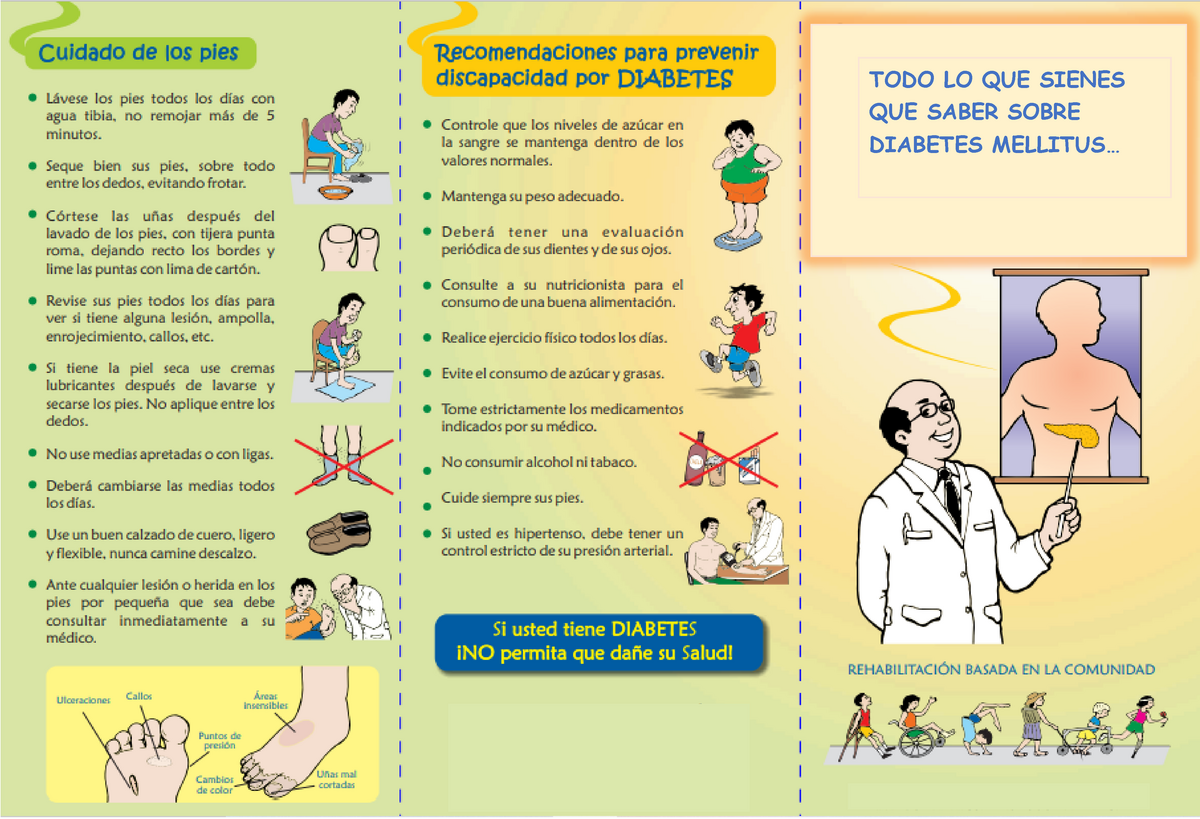 Diabetes 1 - Triptico - Enfermería En Salud Publica I - TODO LO QUE ...