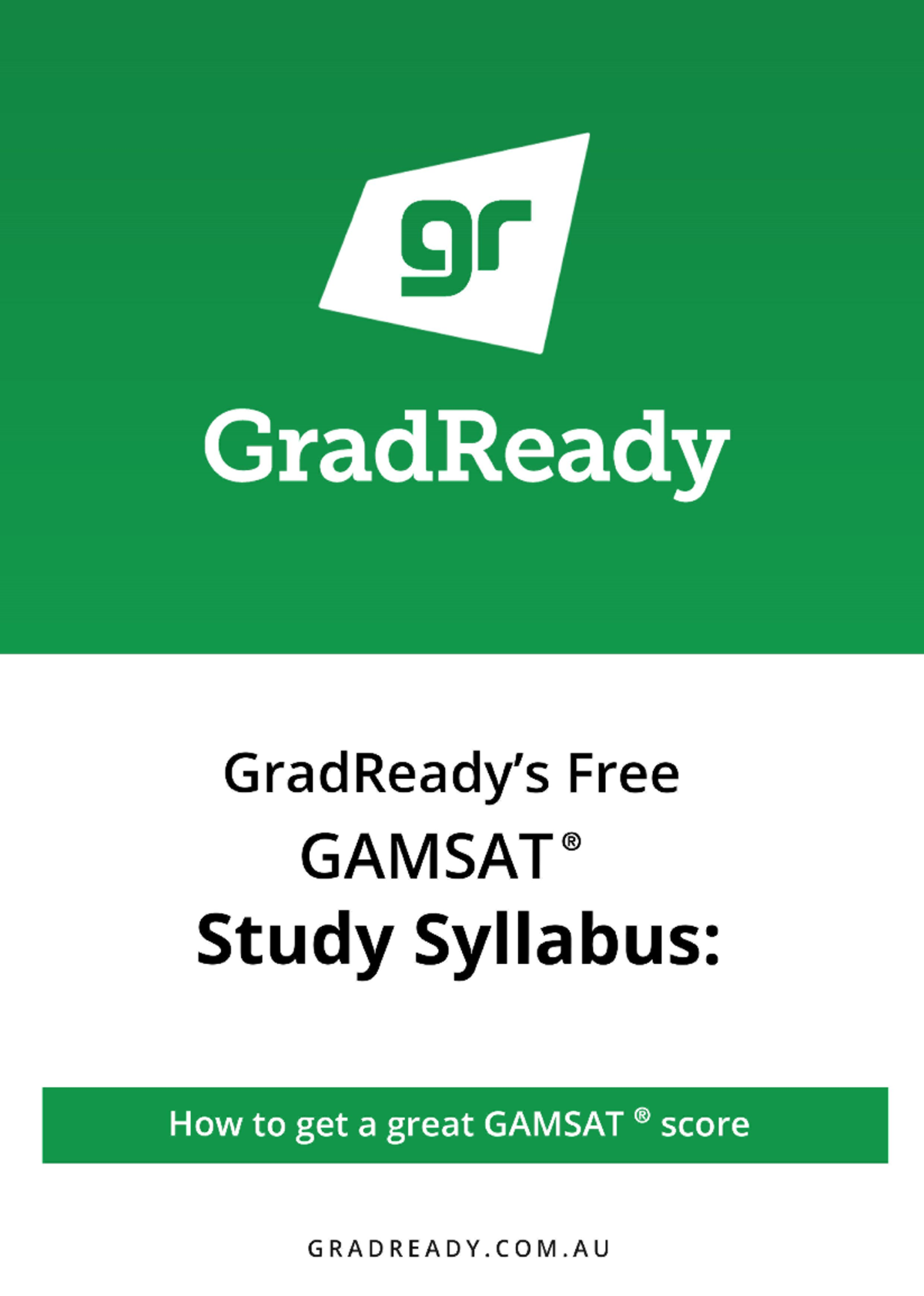 Grad Ready Gamsat Study Syllabus - ACCT20002 - Unimelb - Studocu