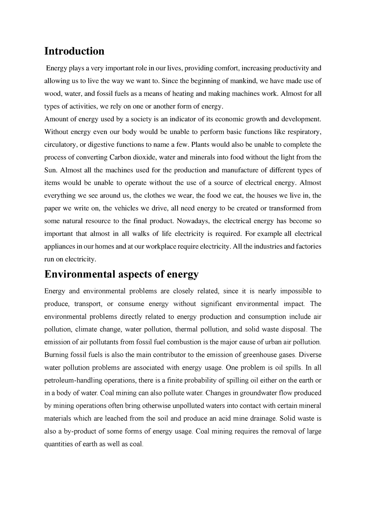 Module 1 - Renewable Energy Systems Materials - Introduction Energy ...