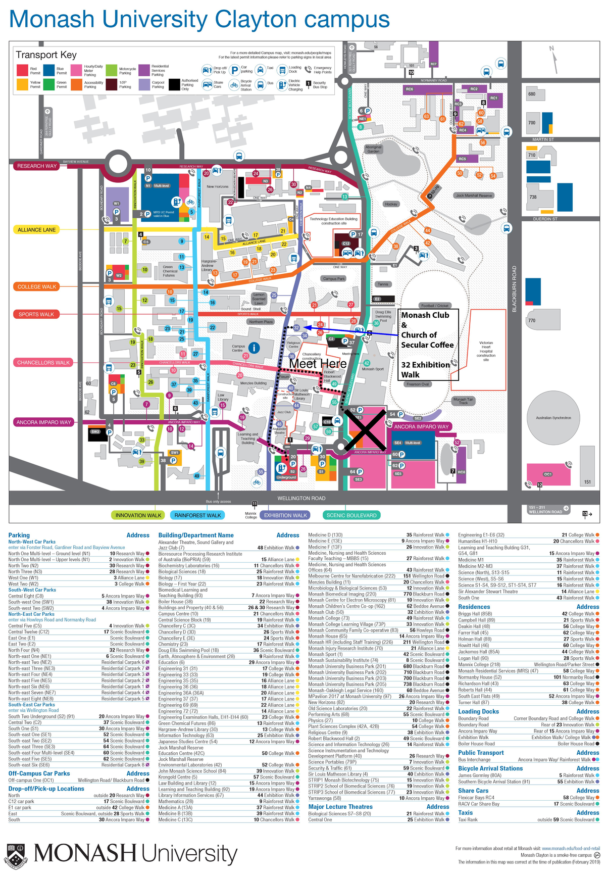 Monash-Club-Location-Full Map - A2000 - Meeting here Meet Here - Studocu