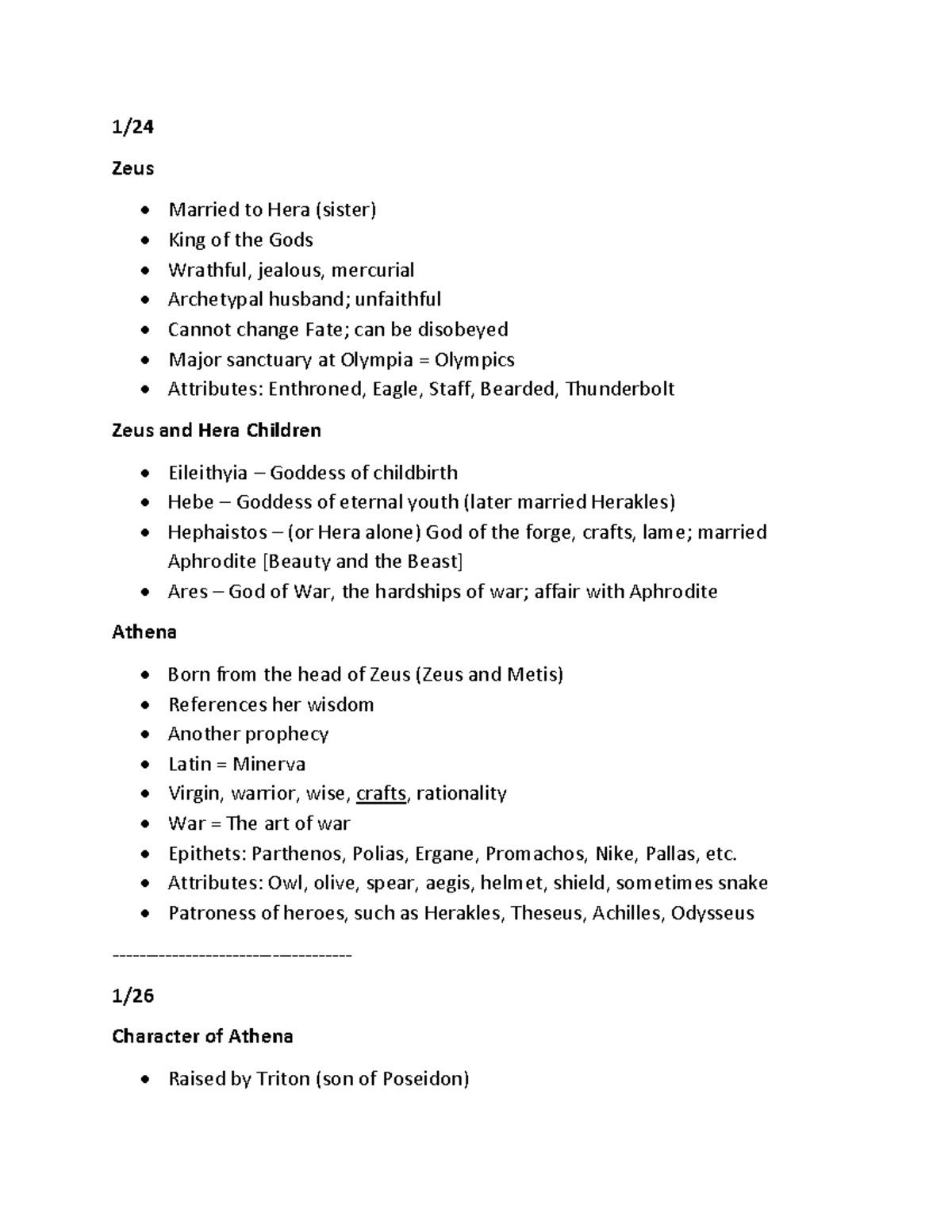 Common Greek Gods - 1/ Zeus - Married to Hera (sister) - King of the ...