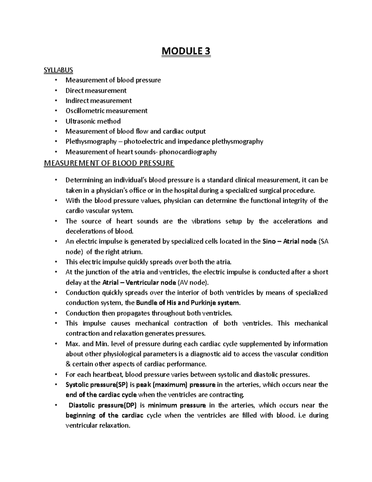 Module 3 - Its A Study Material Of Biomedical And Instrumentation For ...