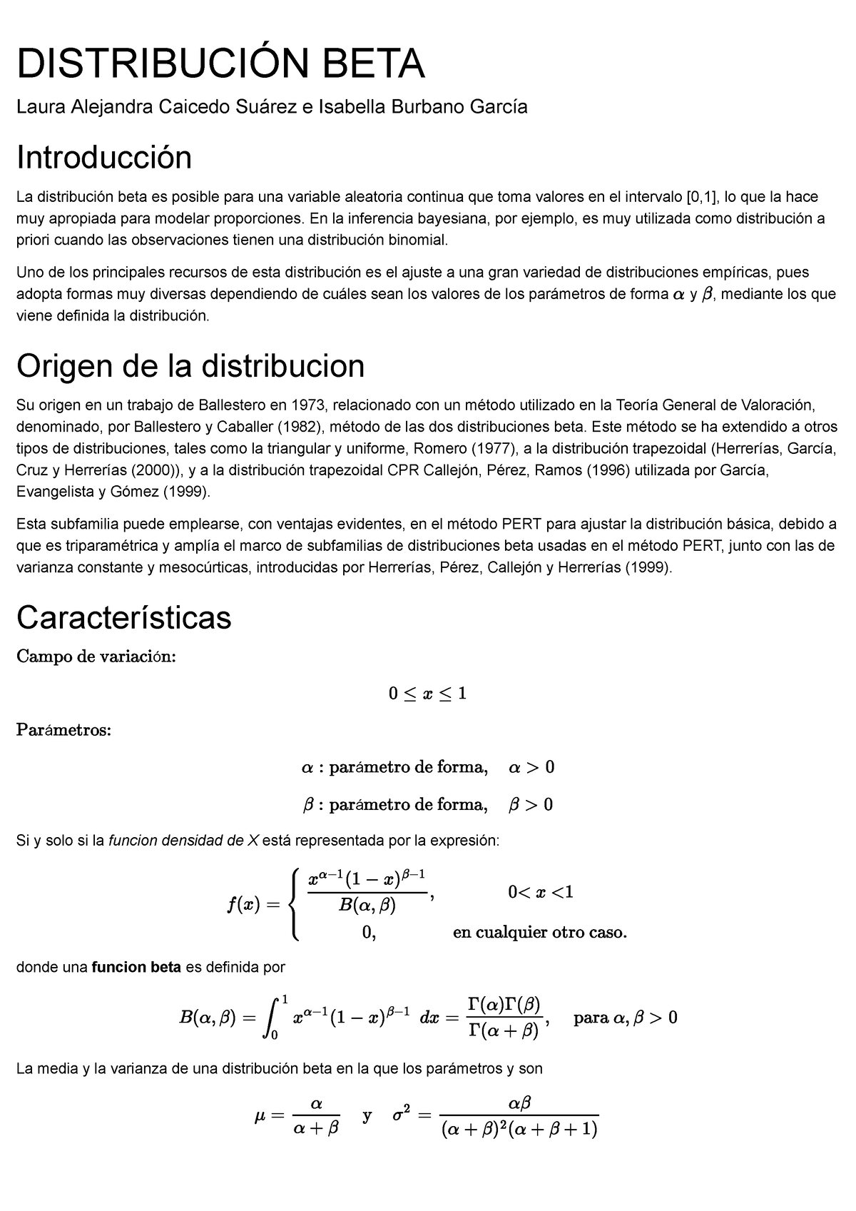 Distribución Beta - Distribucion De Probabilidad Beta - / DISTRIBUCIÓN ...