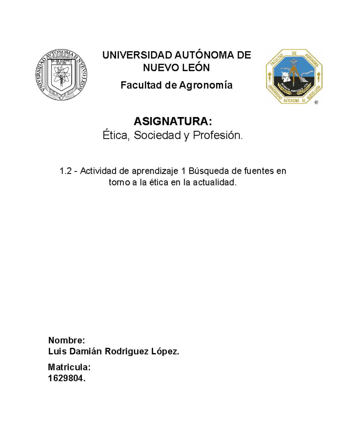 Cuadro Comparativo En Etica Universidad AutÓnoma De Nuevo LeÓn Facultad De Agronomía 6788