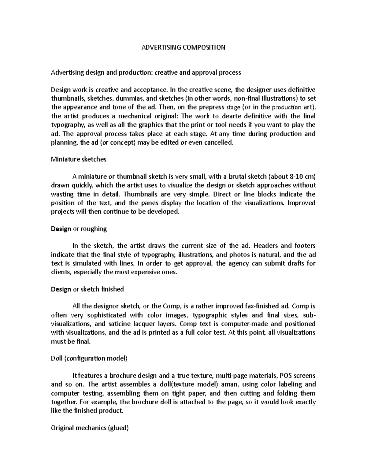 Advertising Composition - ADVERTISING COMPOSITION Advertising design ...