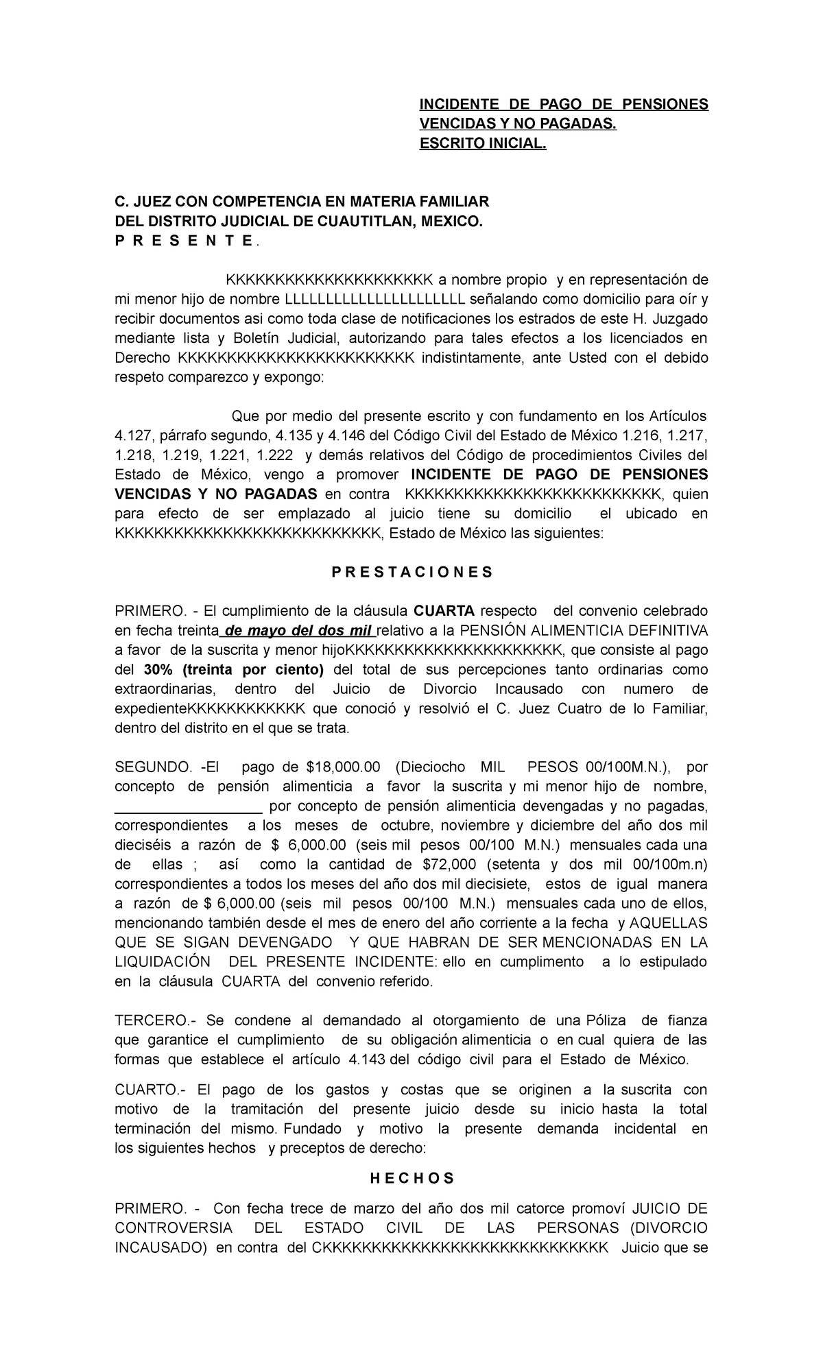 Formato De Incidente De Liquidaci N De Intereses Form 2124