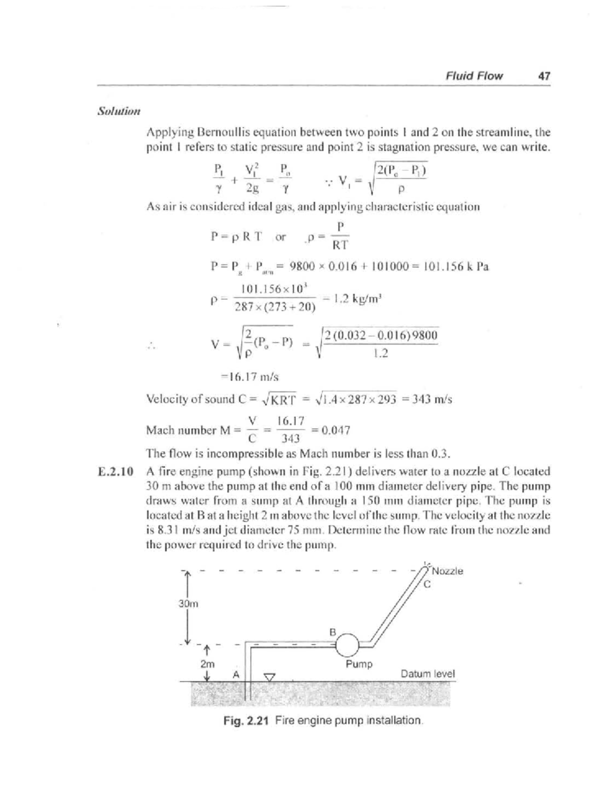 Fluid Mechanics Notes (12) - Soilition Fluid Flow 47 Applying ...