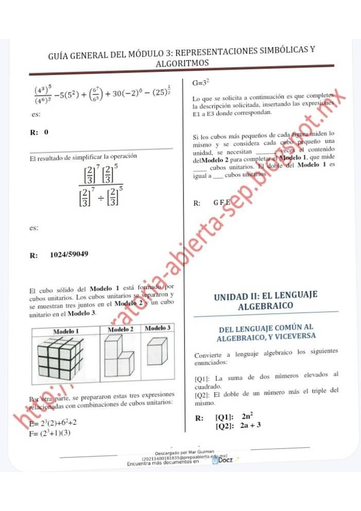 Guía General 3 - Apoyo para modulo - Matemáticas Básicas - Studocu