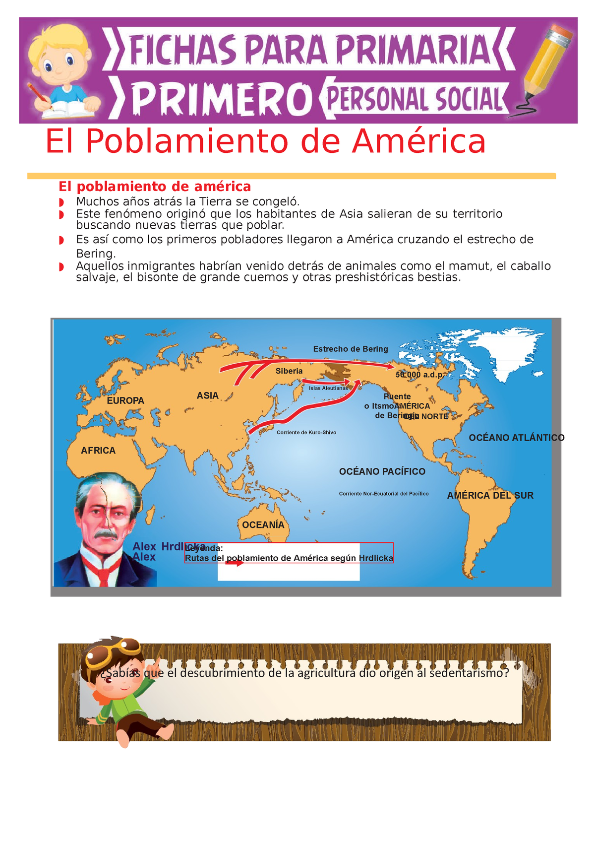 El Poblamiento De América Para Pimer Grado De Primaria - Artes Y Diseño ...