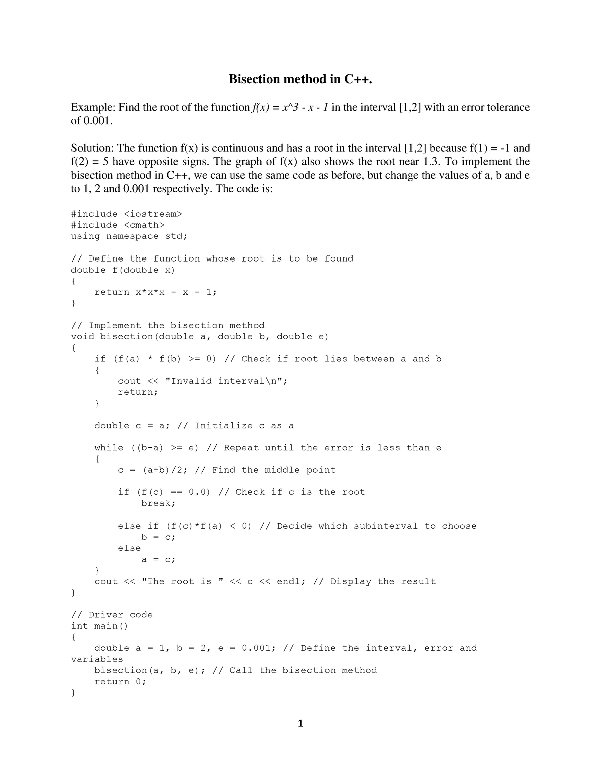 c-programming-for-cmep-bisection-method-in-c-example-find-the