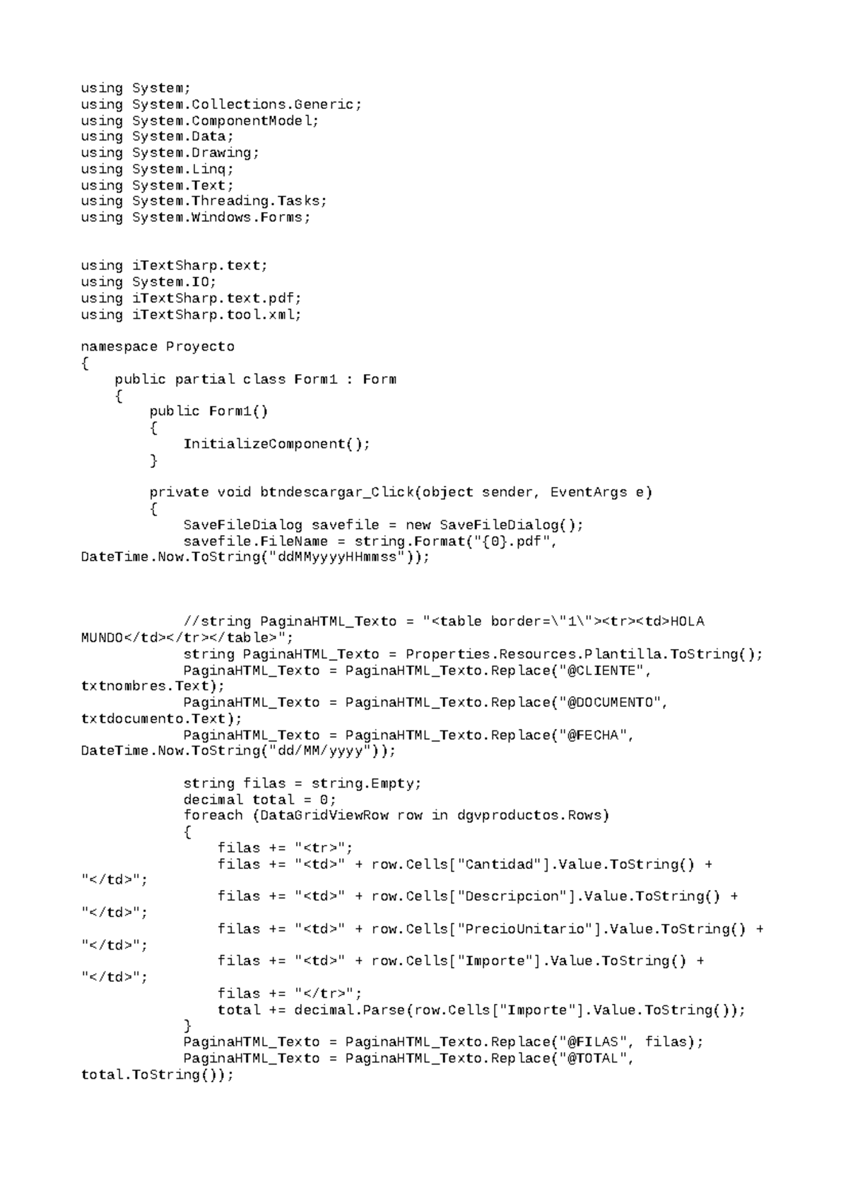 Registro de entrada - using System; using System.Collections; using ...