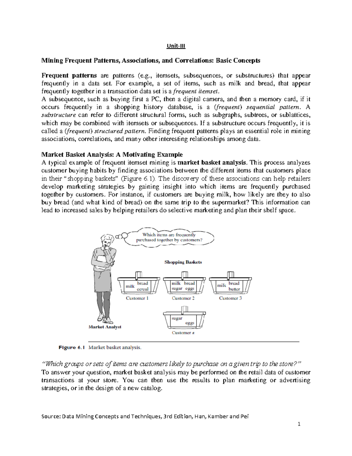 DMDW Unit-3 - DwDm - Source: Data Mining Concepts and Techniques, 3rd ...