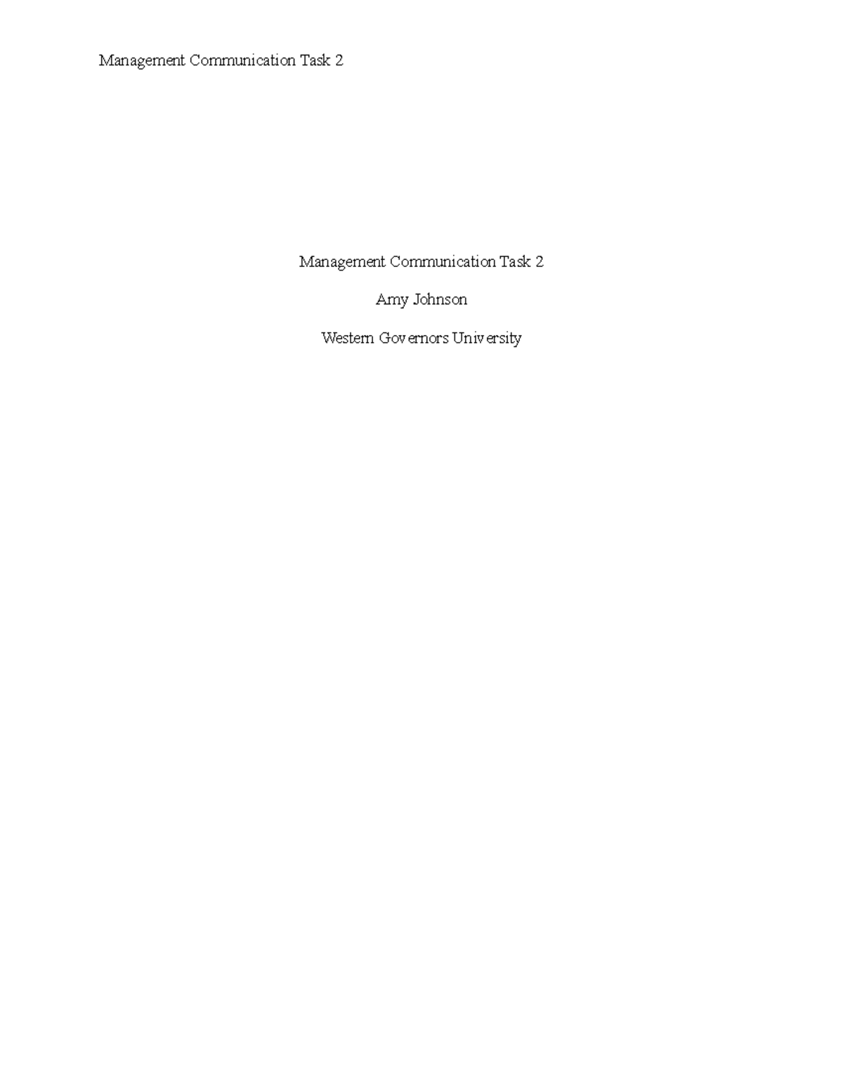 Management Communication Task 2 - We are excited to include Kamelon ...