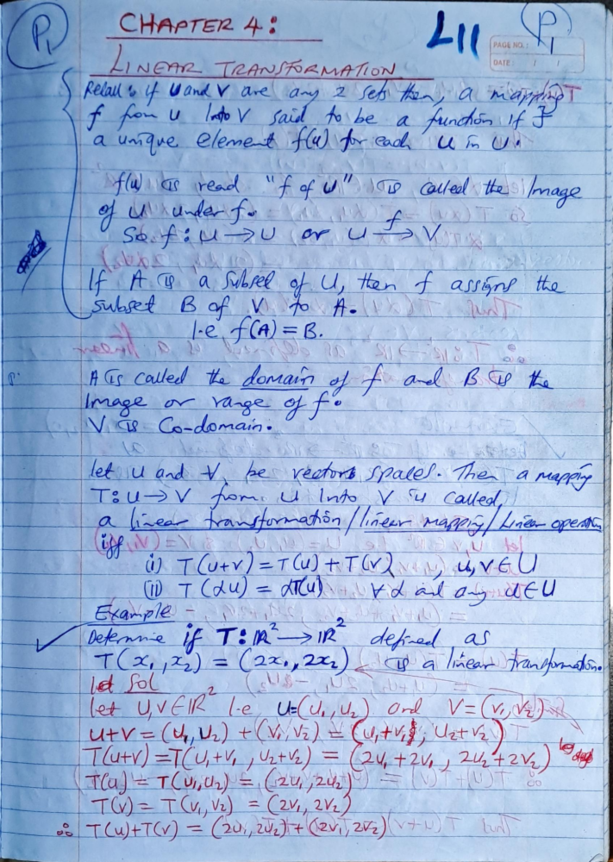 Math 201 chap 4 - Nice notes - P1 CHAPTER 4 : Lll PAGE NO. LINEAR ...