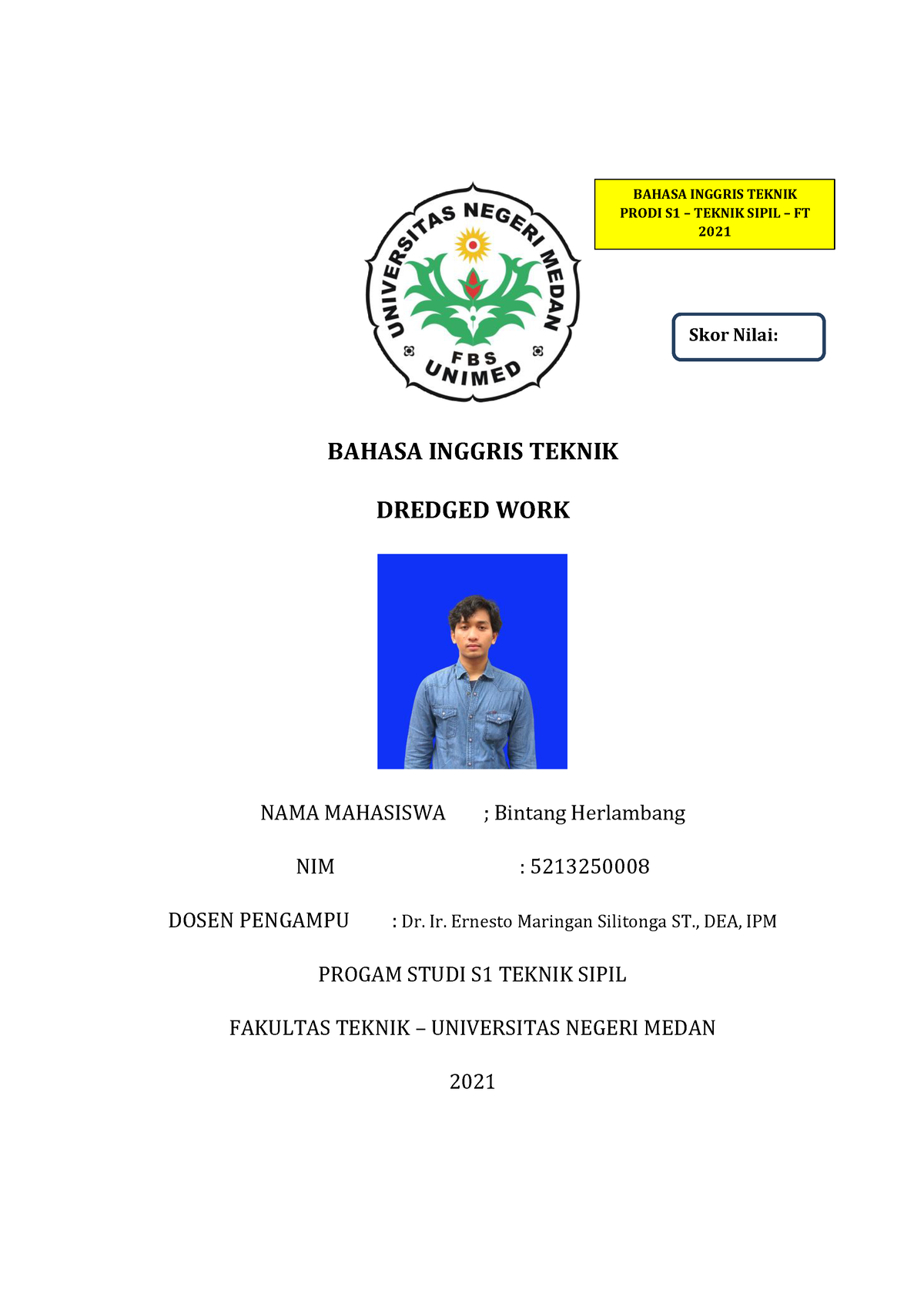 Jurnal B.ING Teknik Teksip B Bintang Herlambang - BAHASA INGGRIS TEKNIK ...