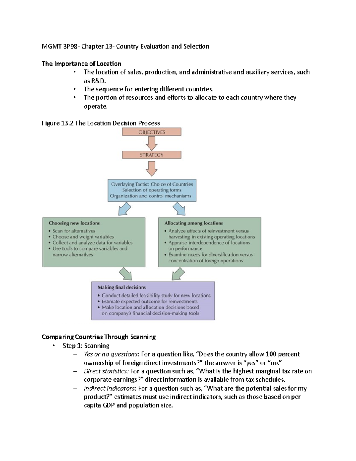 MGMT 3P98- Chapter 13 Notes - MGMT 3P98 - Brocku - Studocu