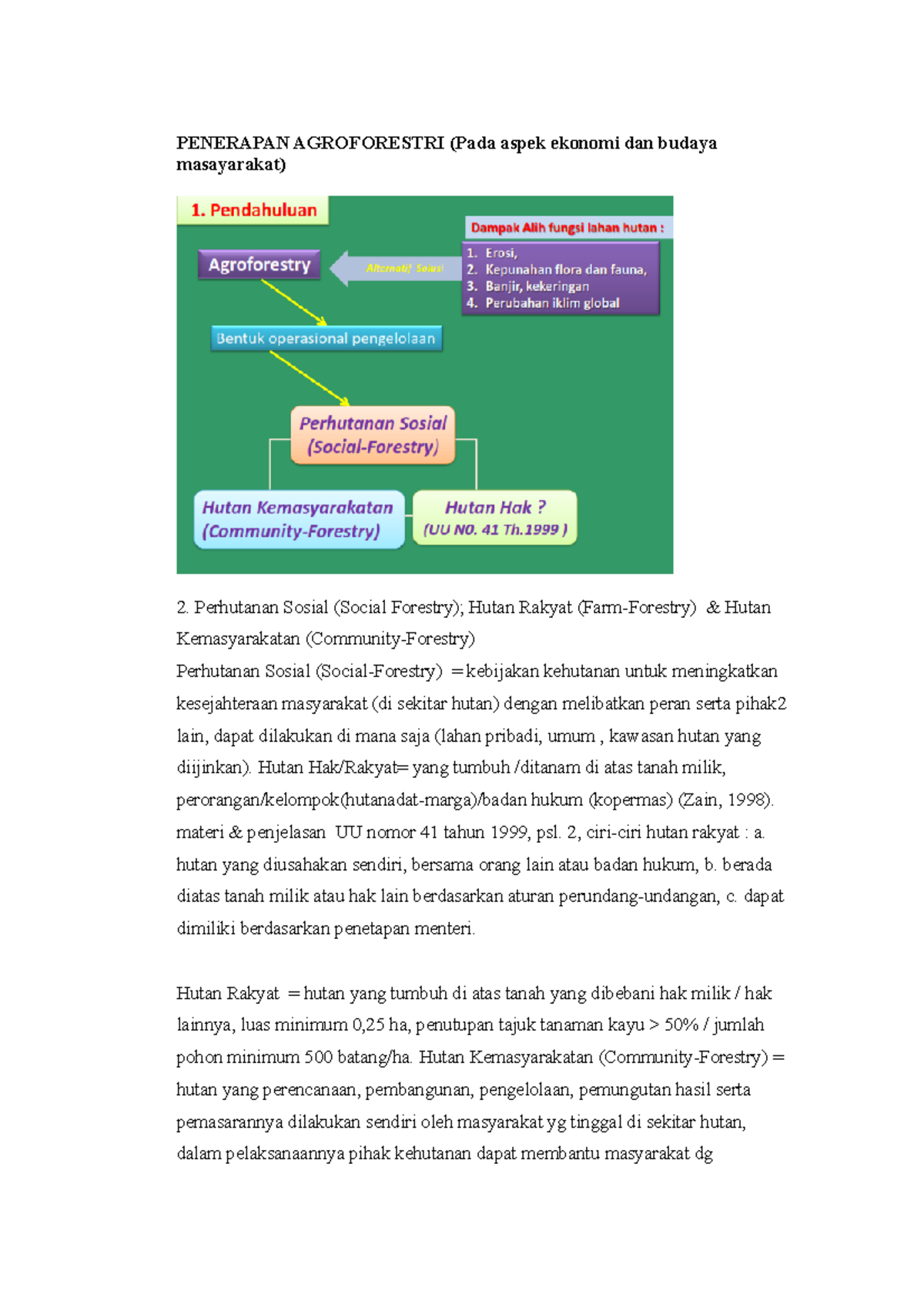 Penerapan Agroforestri - PENERAPAN AGROFORESTRI (Pada Aspek Ekonomi Dan ...