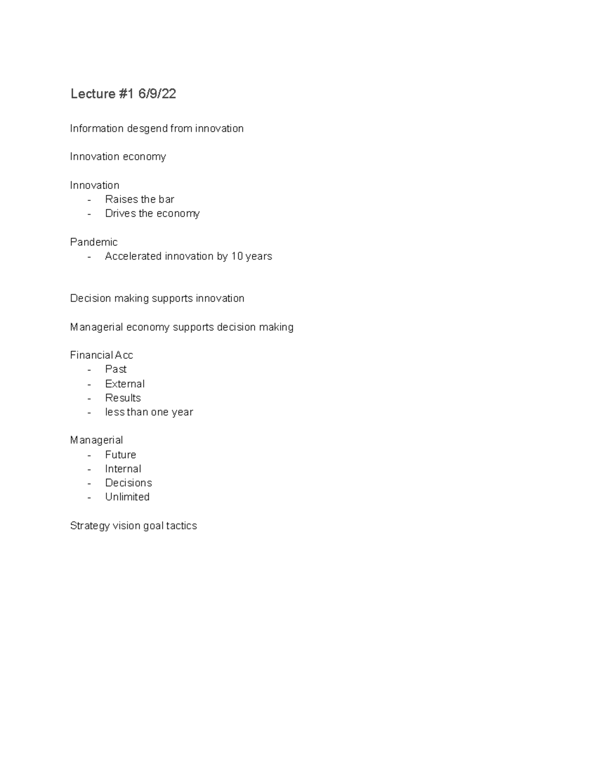 AC222 Lecture Notes - Lecture #1 6/9/ Information desgend from ...