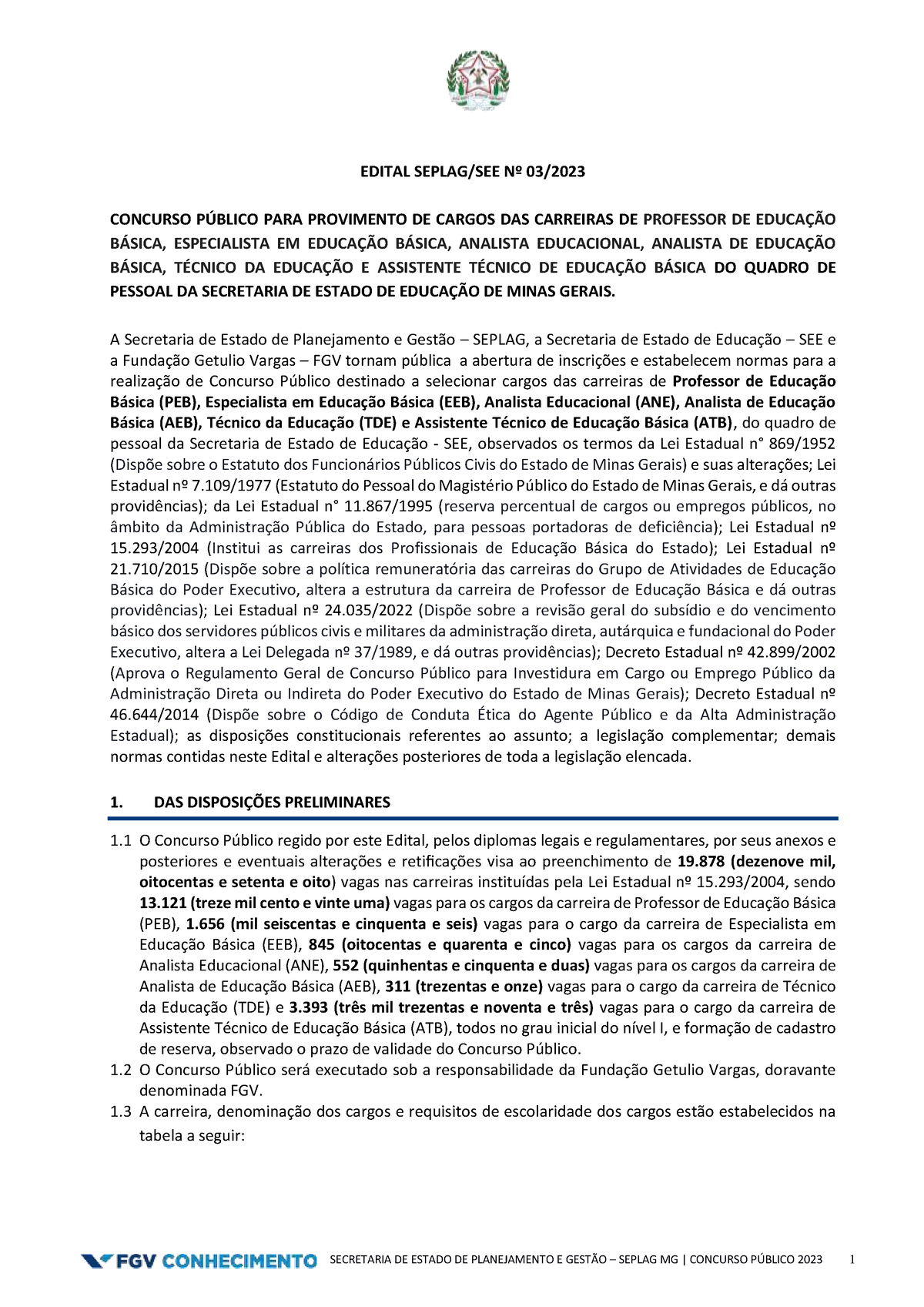 Edital 30 Atribuicao Peb I e II Ass, PDF, Brasil