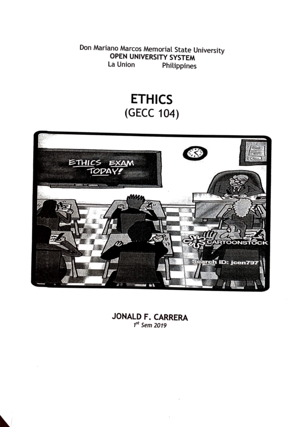 Gecc 104 Module 1 Ethics Don Mariano Marcos Memorial State University