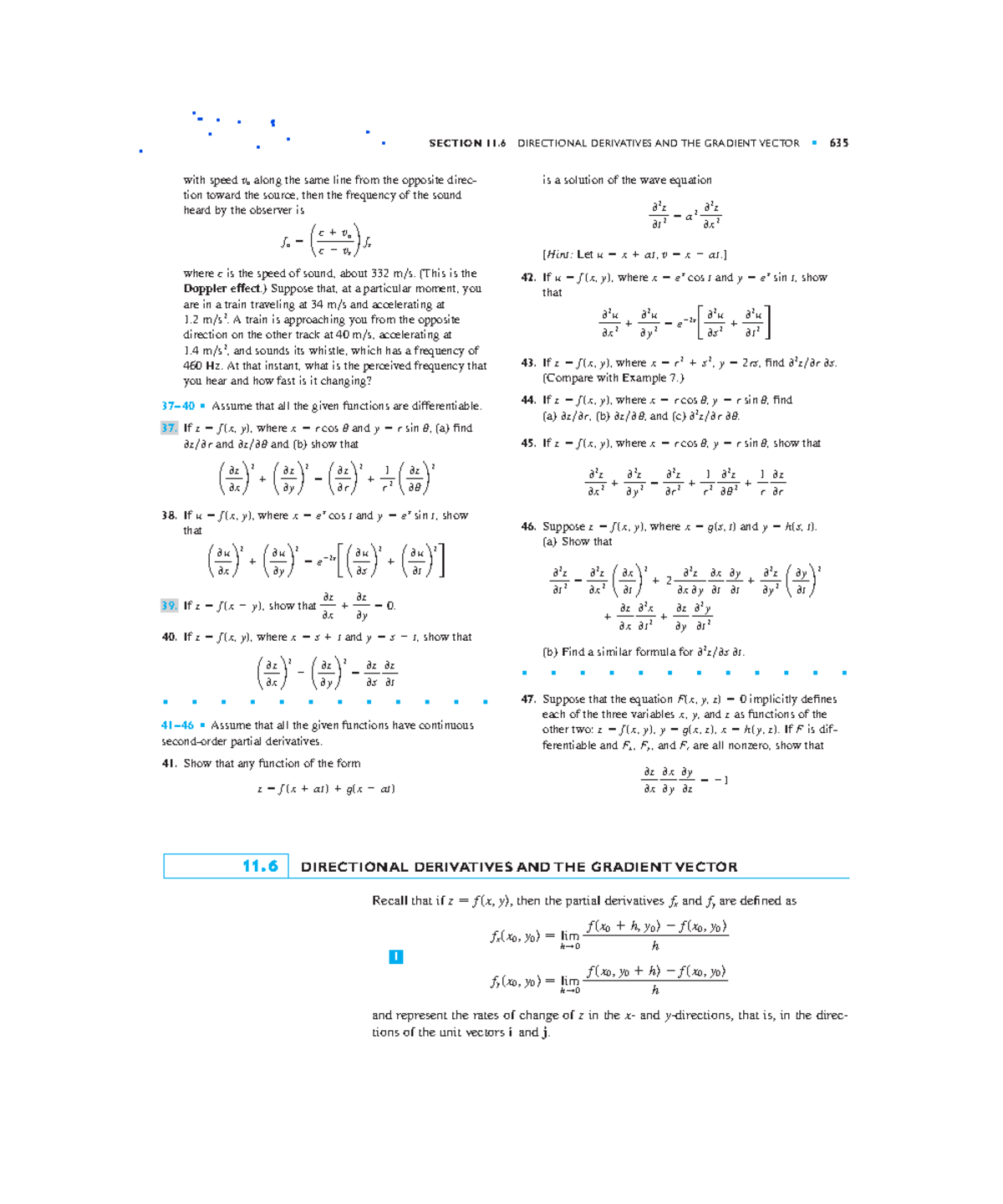 Math work ch - is a solution of the wave equation [Hint: Let , .] 42 ...