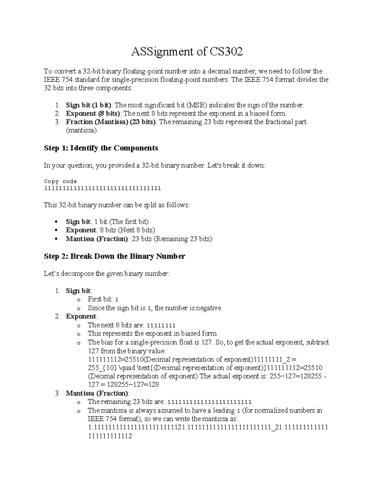 ASSignment of CS302 - ok i provide much information - ASSignment of CS ...