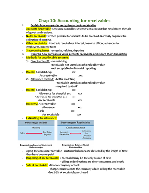 Chapter 9 (note) - LO1: Explain how companies recognize accounts ...