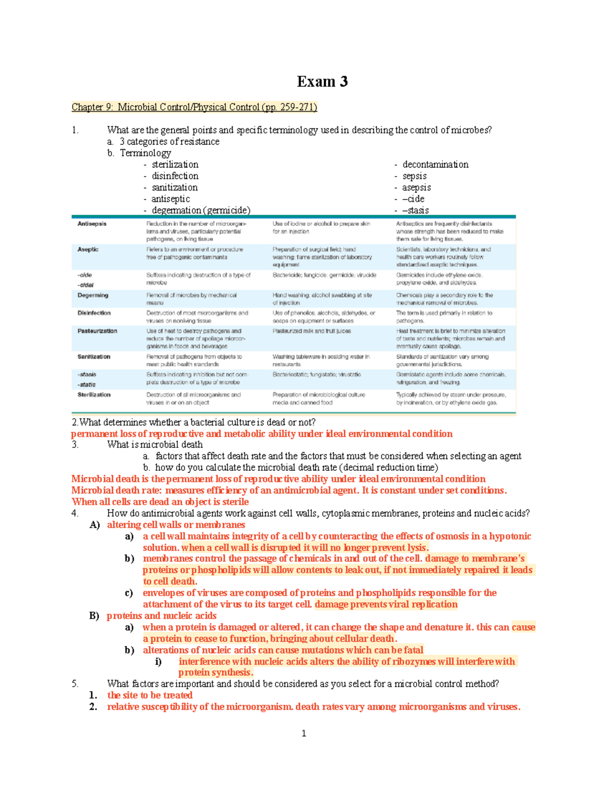 Microbio Exam 3 lecture guide through learning objectives - Exam 3 ...