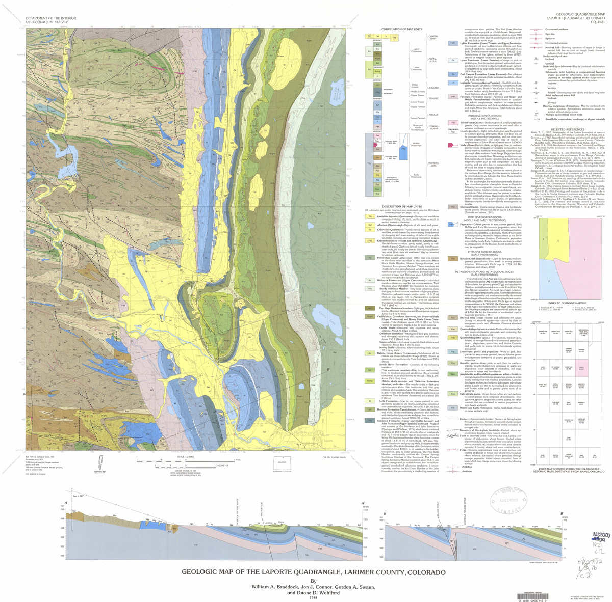 CO Laporte Quadrangle - course work - DEPARTMENT OF THE INTERIOR U ...