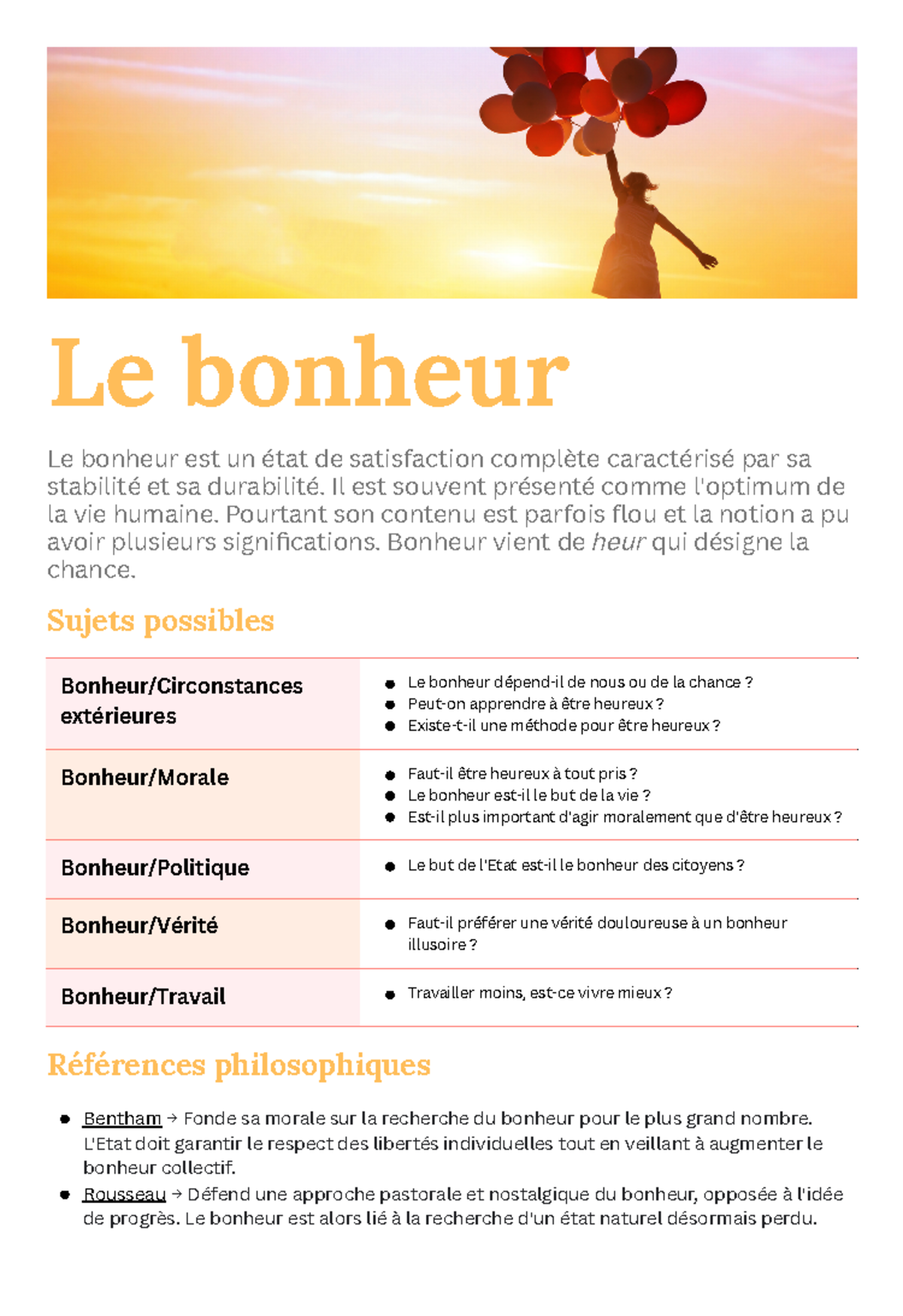 Cours Sur Le Bonheur Philosophie Terminale www.studocu.com