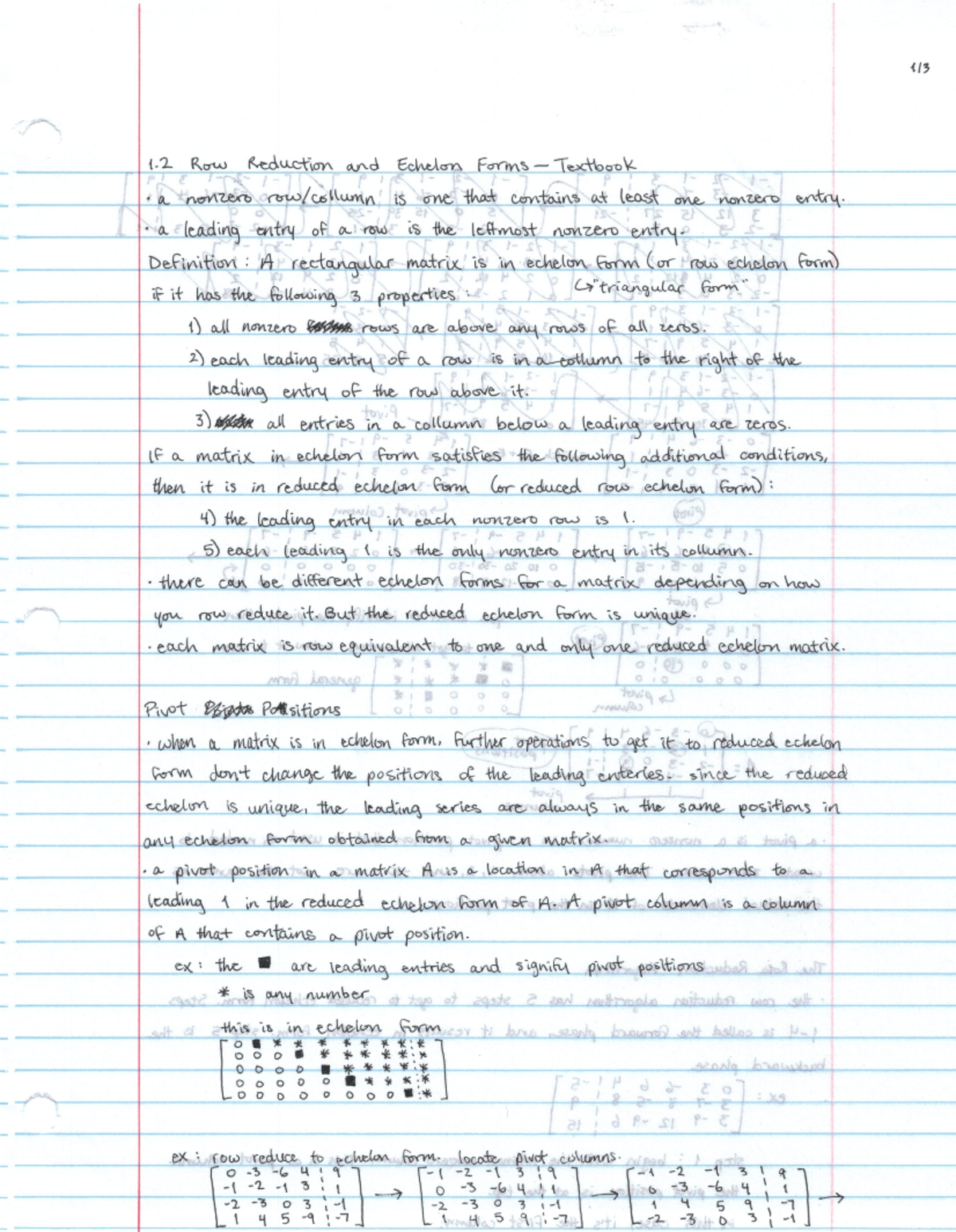 1.2 Row Reduction and Echelon Forms - MATH 221 - Studocu