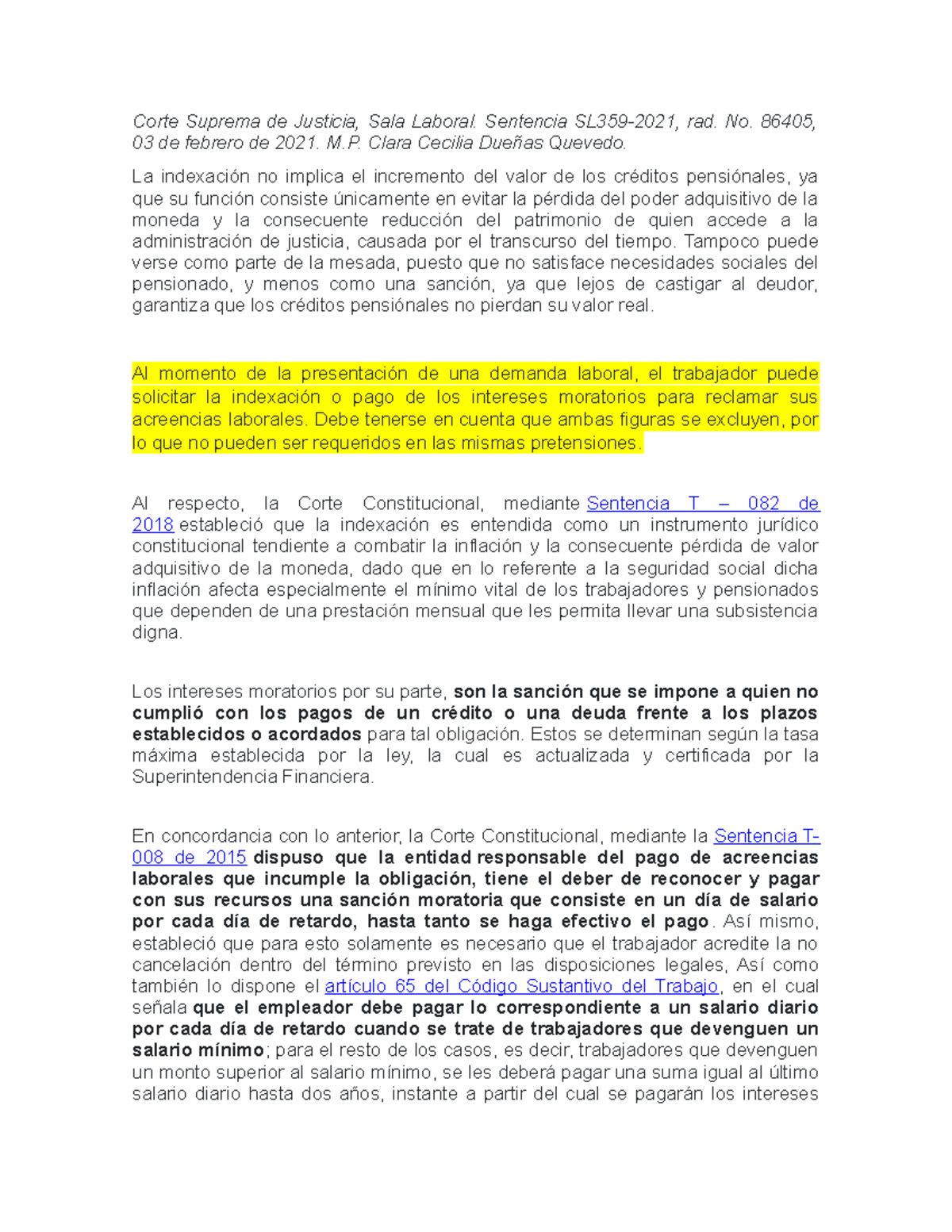 Corte Suprema de Justicia Laboral - Corte Suprema de Justicia, Sala