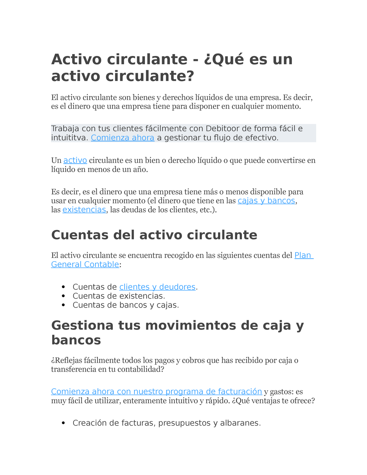 Activo Circulante En Finanzas Activo Circulante ¿qué Es Un Activo Circulante El Activo 9709