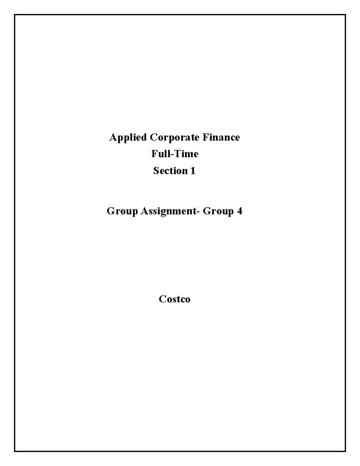 ACF Group 4 Assignment - Fundamental Analysis - Applied Corporate ...