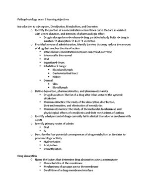 Pathophysiology Exam 2 Study Guide - Pharmacology: Science Of ...