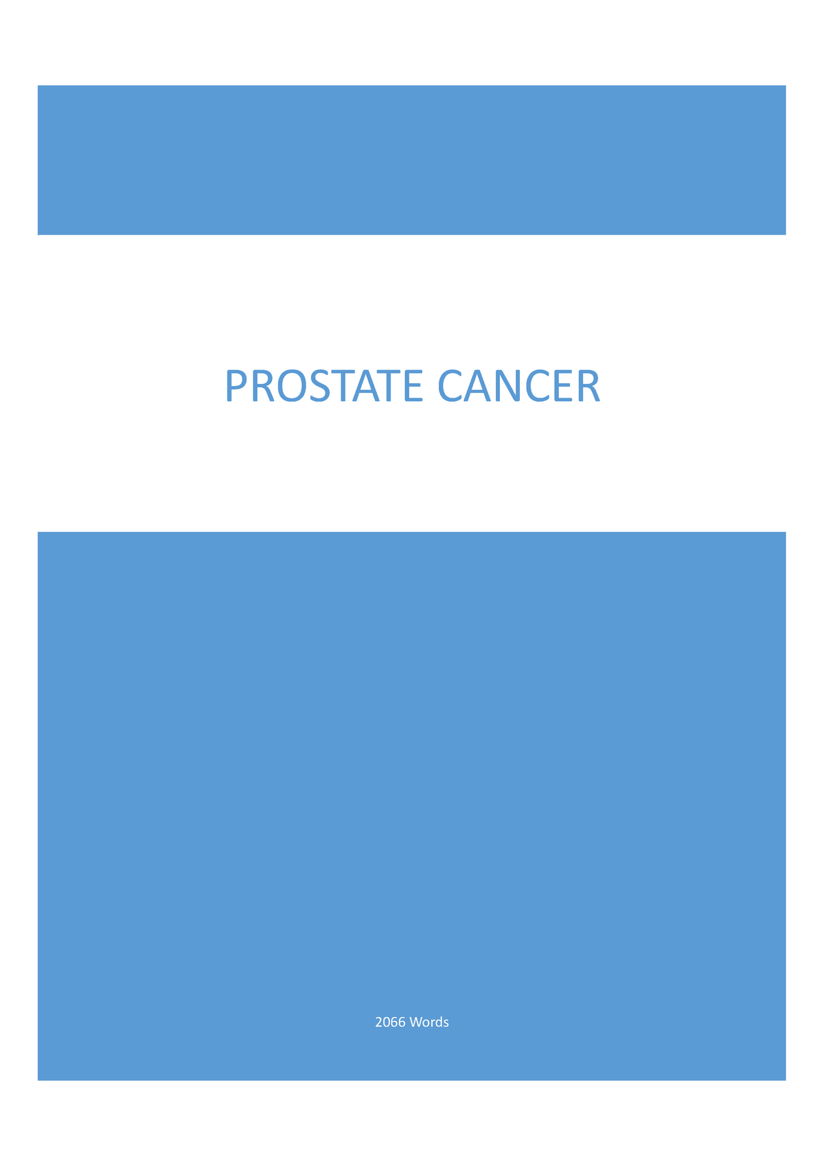 essay of prostate cancer