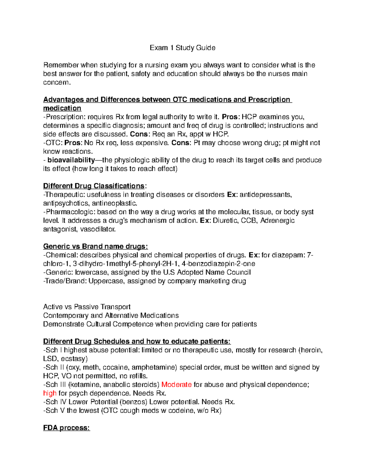 Exam 1 Study Guide - Exam 1 Study Guide Remember when studying for a ...
