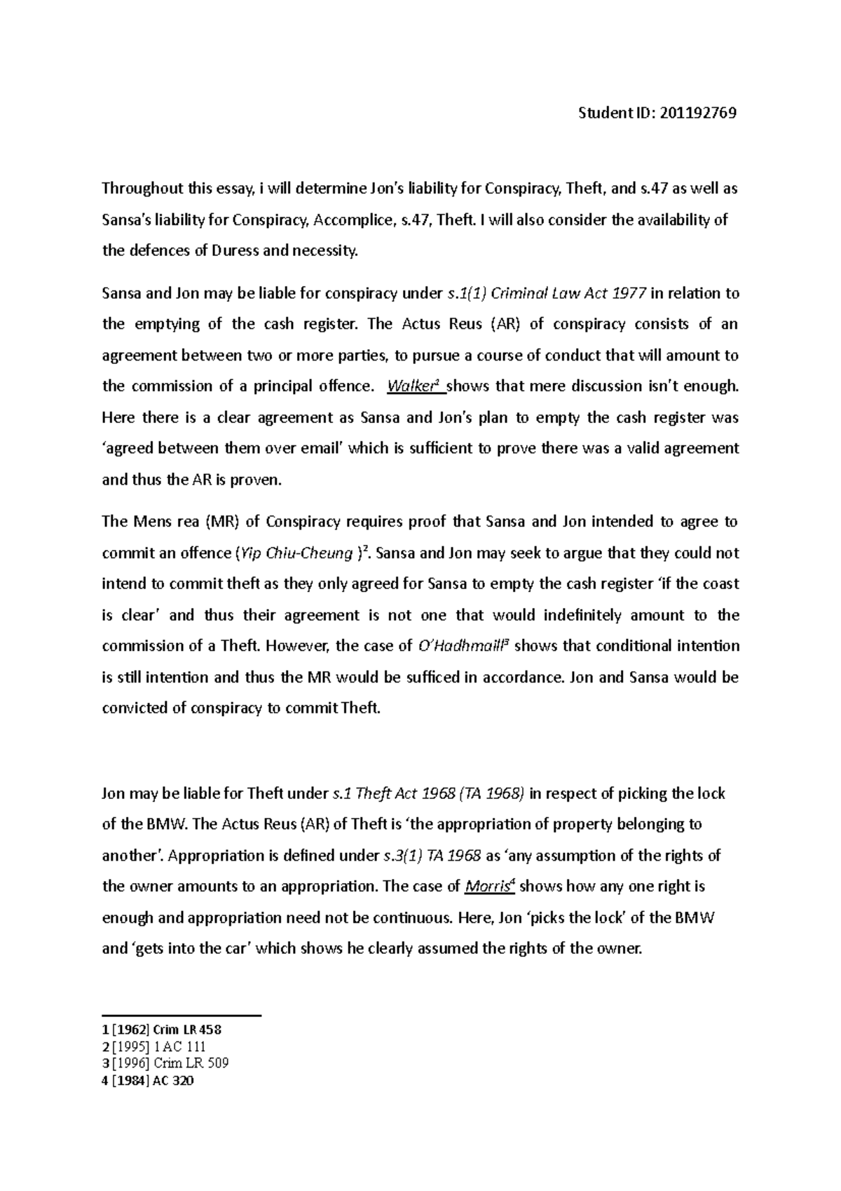 Coursework draft - Student ID: 201192769 Throughout this essay, i will ...