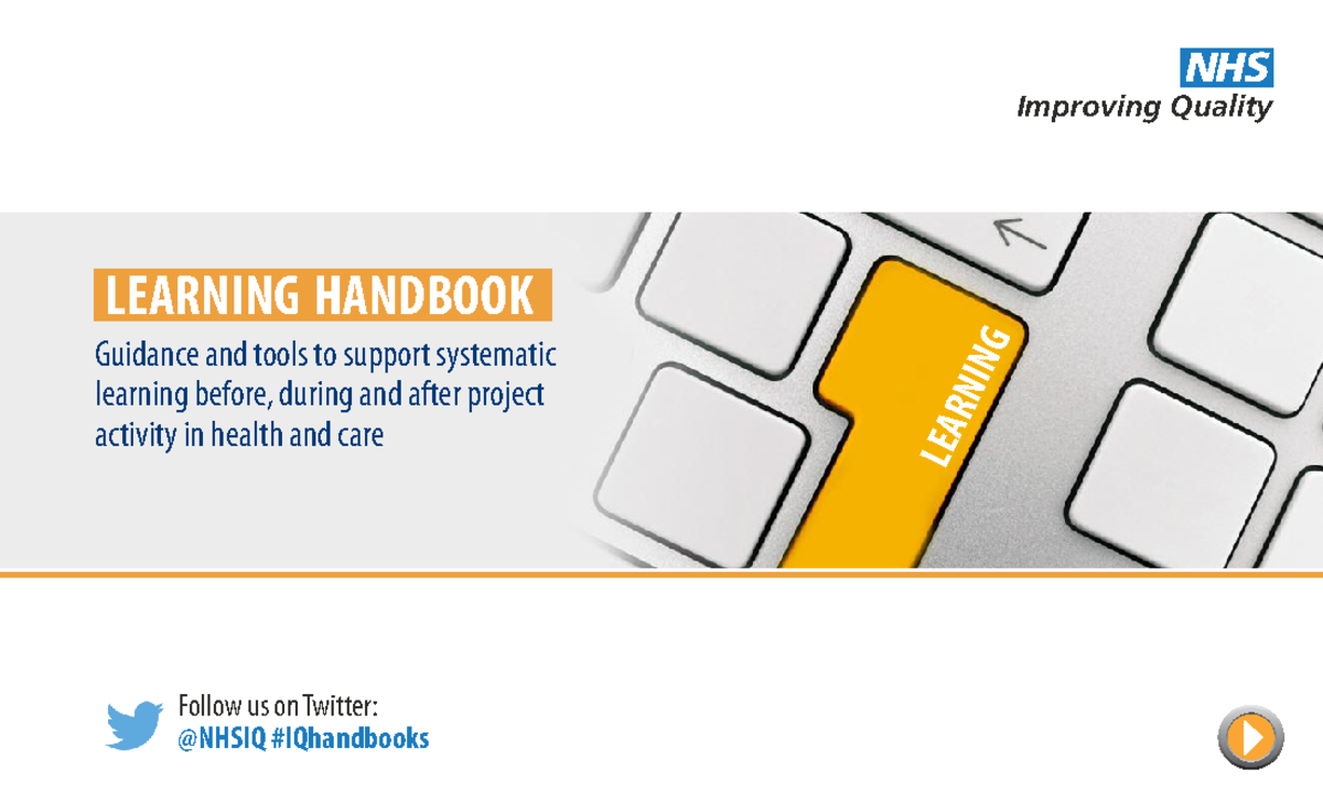 Learning-Handbook - LEARNING HANDBOOK NHS Improving Quality Guidance ...