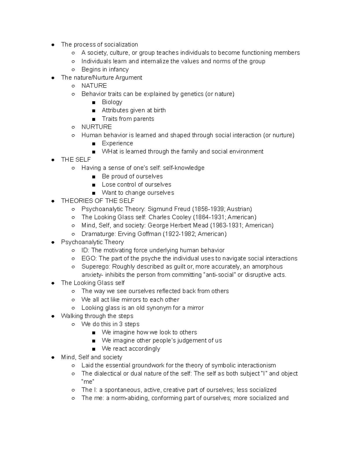 Chapter 5 lecture notes - The process of socialization A society ...