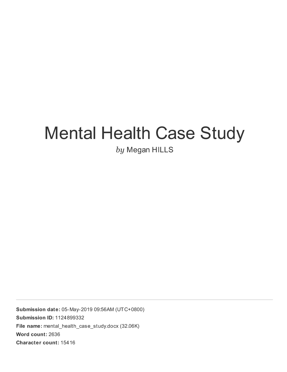 mental health case study questions