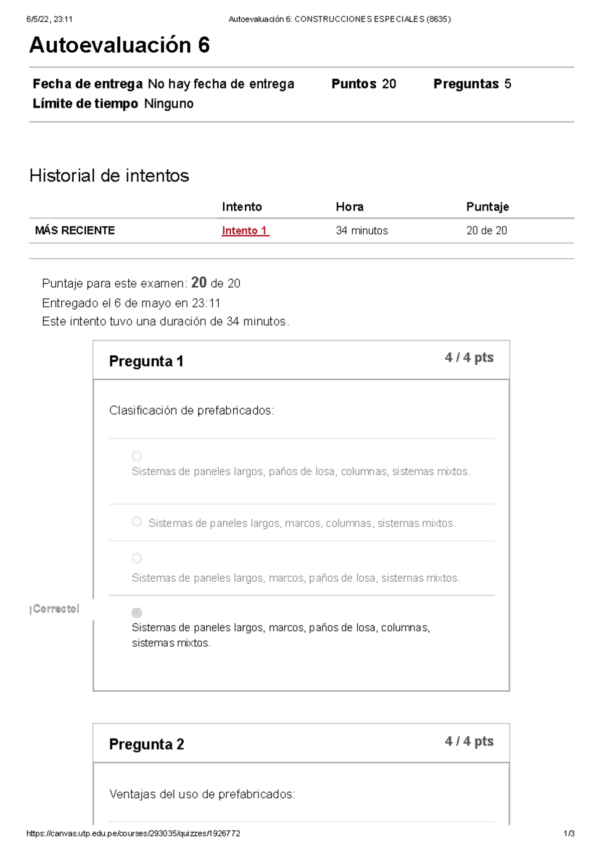 Autoevaluación 6 Construcciones Especiales (8635) 2022 - 6/5/22, 23:11 ...
