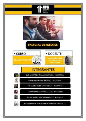 Carta de aceptación a la UPN a la carrera de Administración y negocios ...
