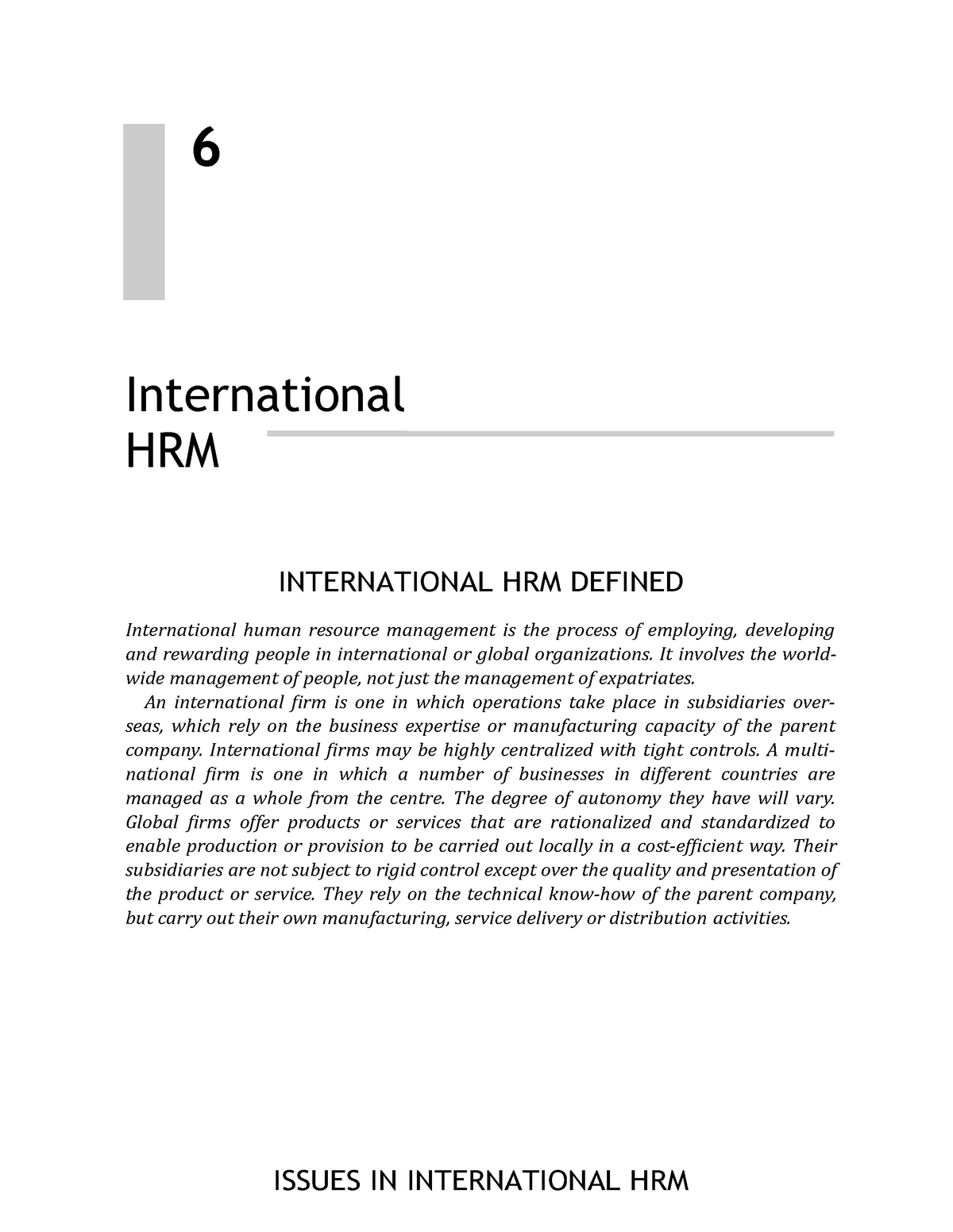 what is international assignment in hrm