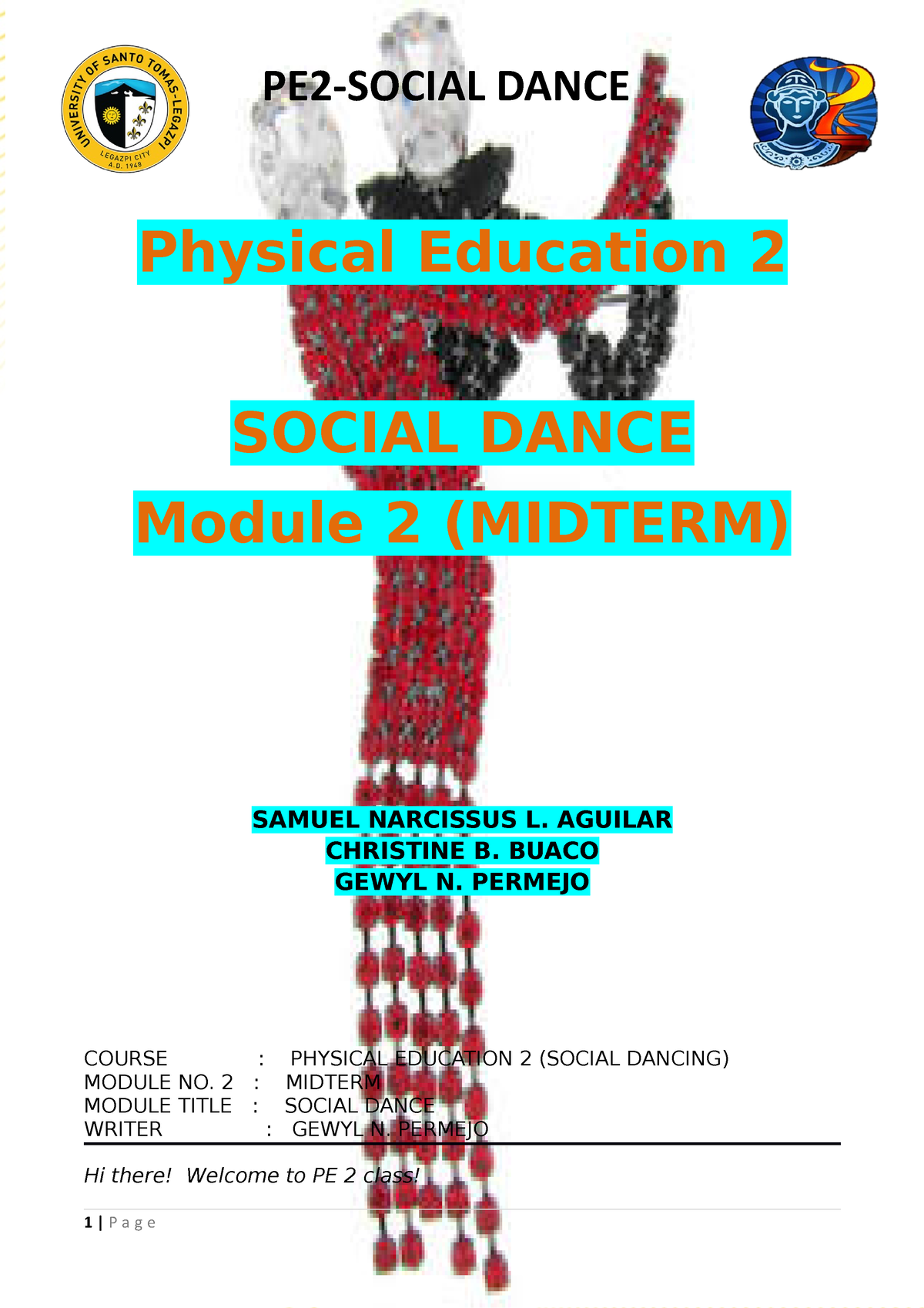 PE2 Module 2 ( Midterm) - Answers For Physical Education - Physical ...