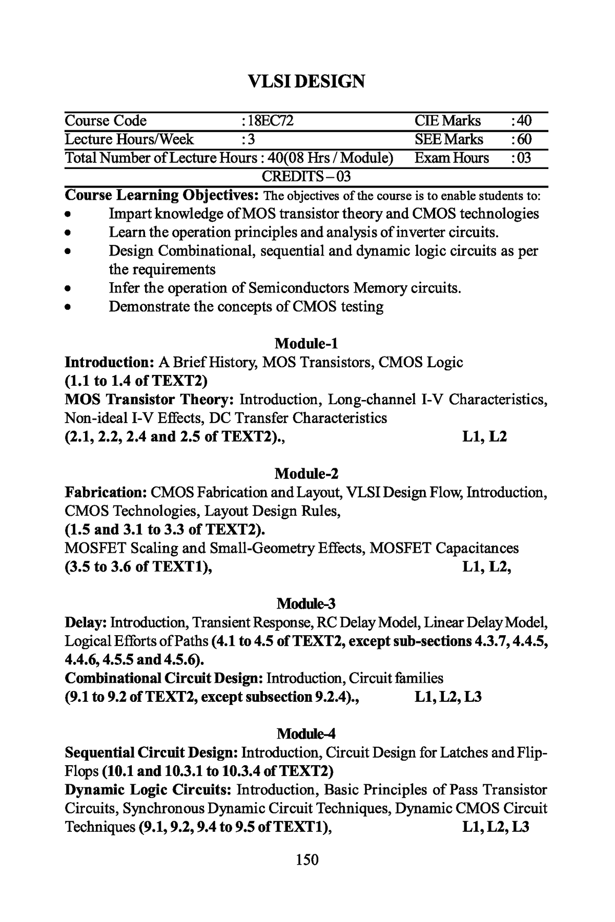 Vlsi Syllabus Summary Vlsi Design Studocu