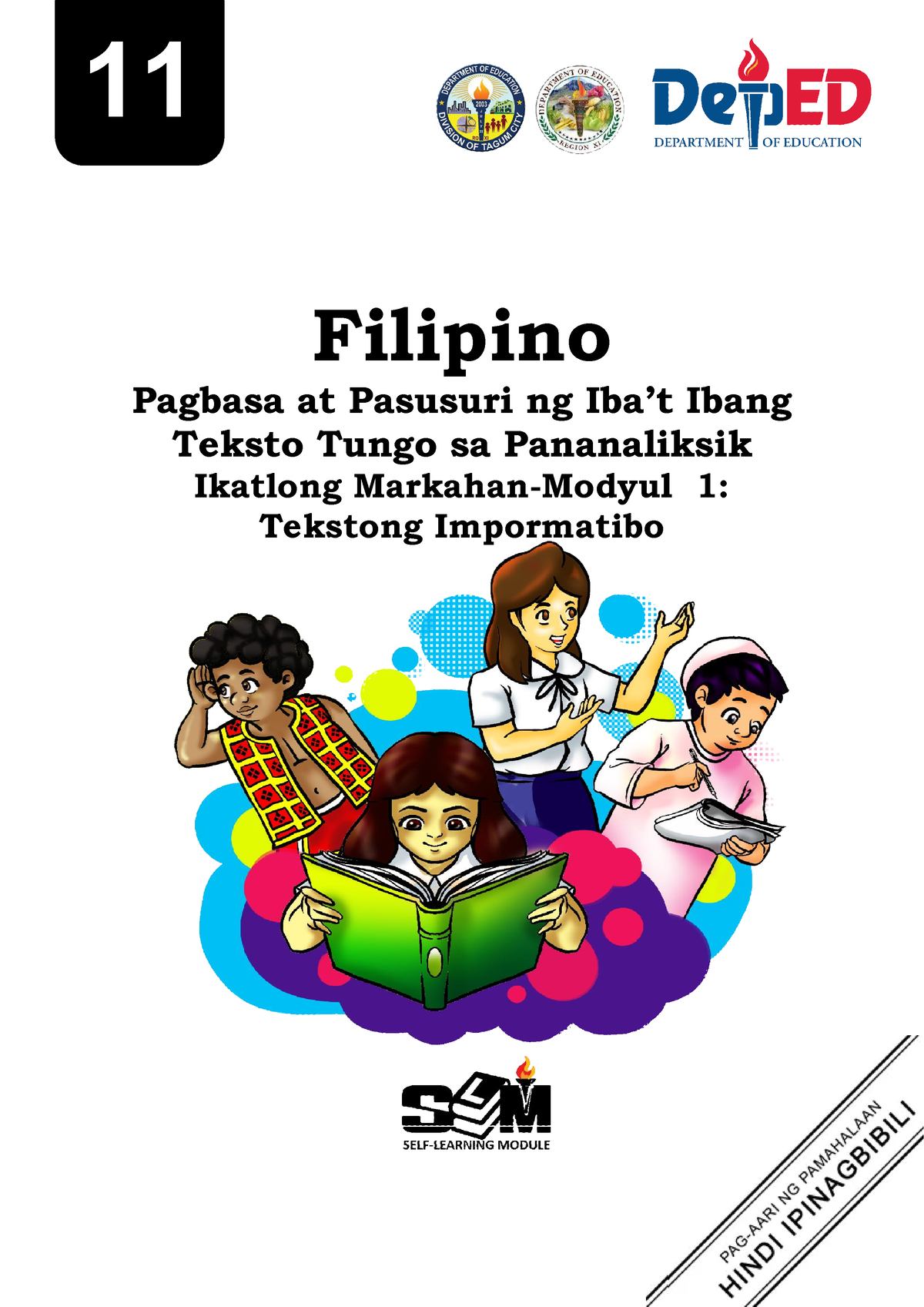 Fil11 Q3 M1 Filipino 11 F Pagbasa At Pasusuri Ng Ibat Ibang Teksto Tungo Sa Pananaliksik 2075