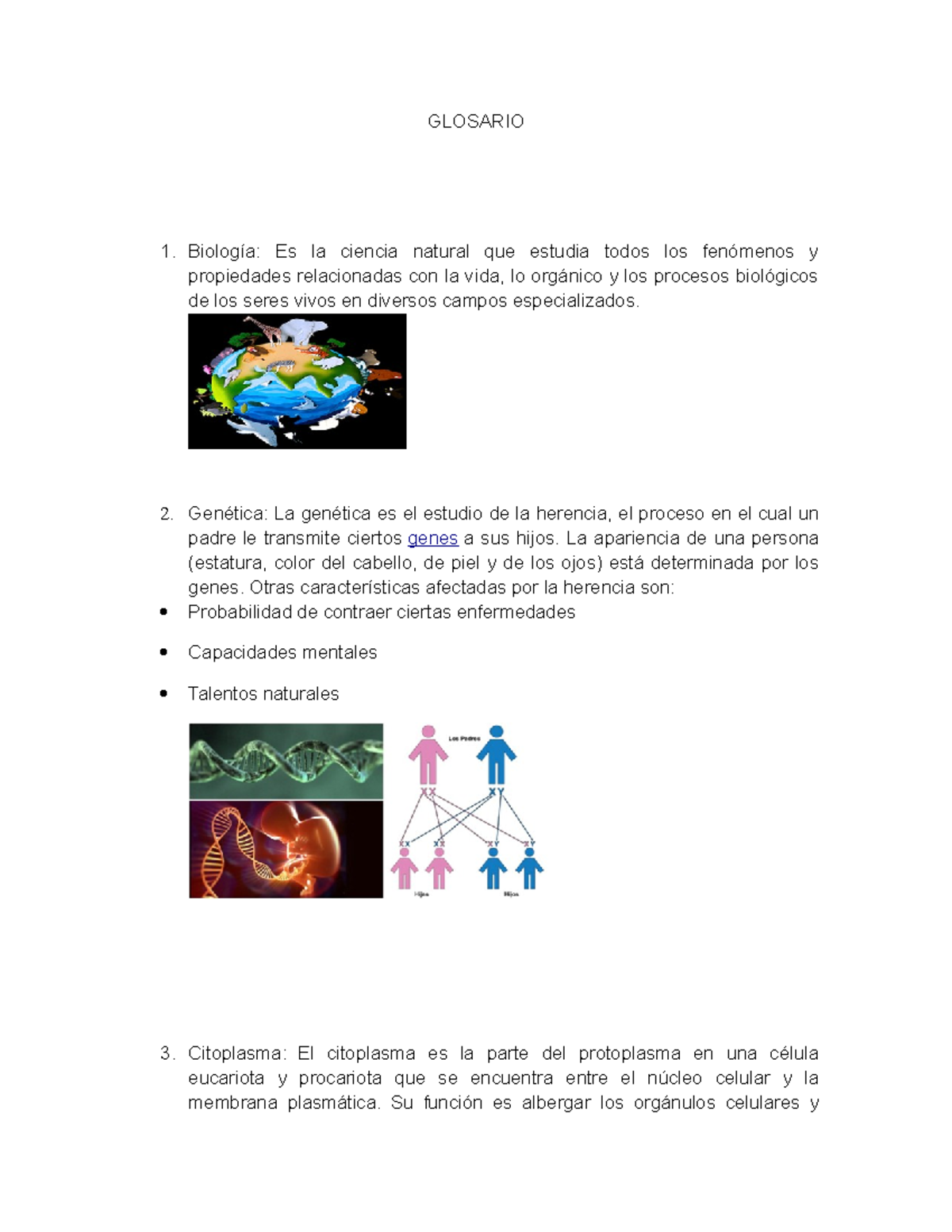 Biología Glosario. Conceptos Básicos De Biología - Principios De La ...