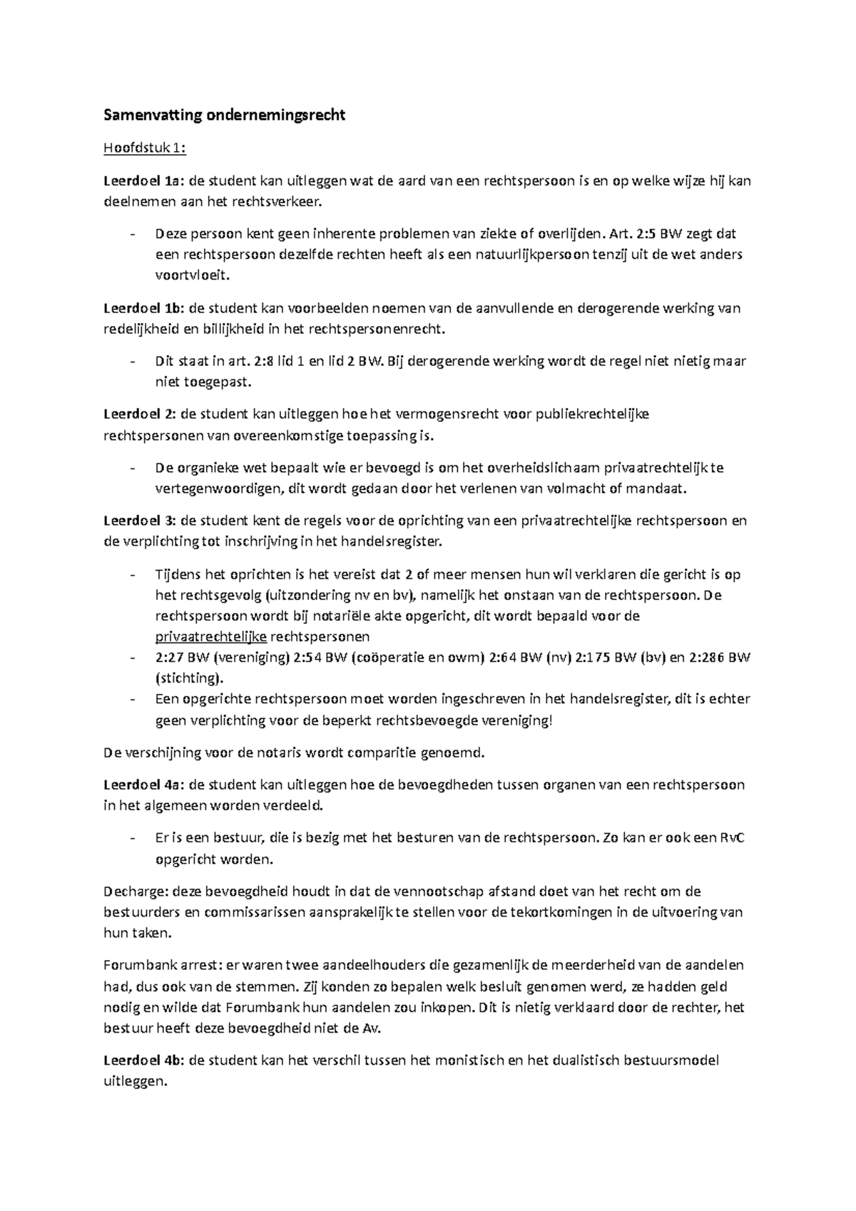 Samenvatting Ondernemingsrecht - Samenvatting Ondernemingsrecht ...